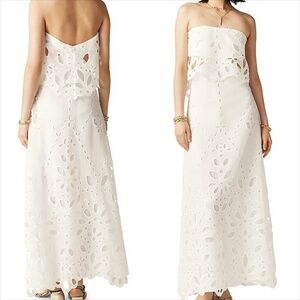 Ba&sh Venus eyelet strapless dress